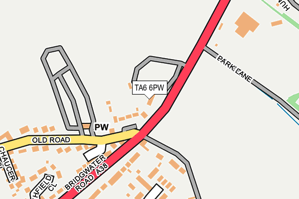 TA6 6PW map - OS OpenMap – Local (Ordnance Survey)