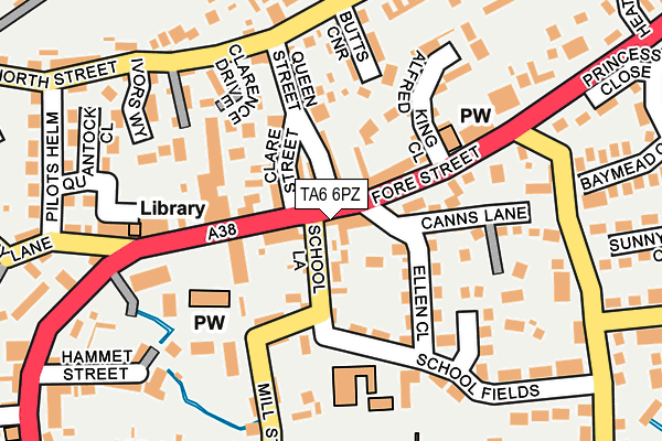 TA6 6PZ map - OS OpenMap – Local (Ordnance Survey)