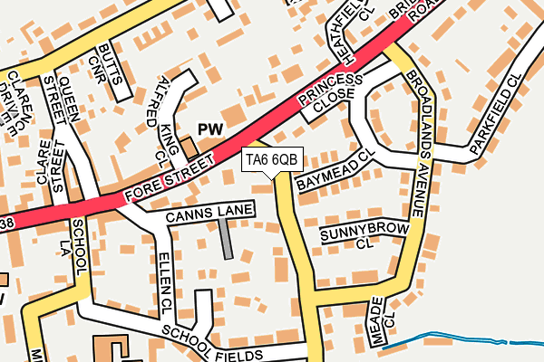 TA6 6QB map - OS OpenMap – Local (Ordnance Survey)