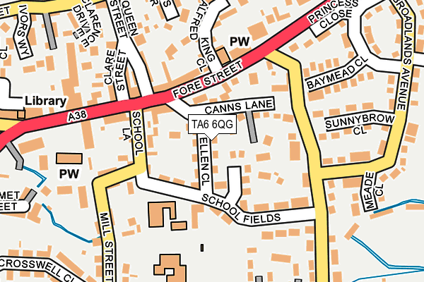TA6 6QG map - OS OpenMap – Local (Ordnance Survey)