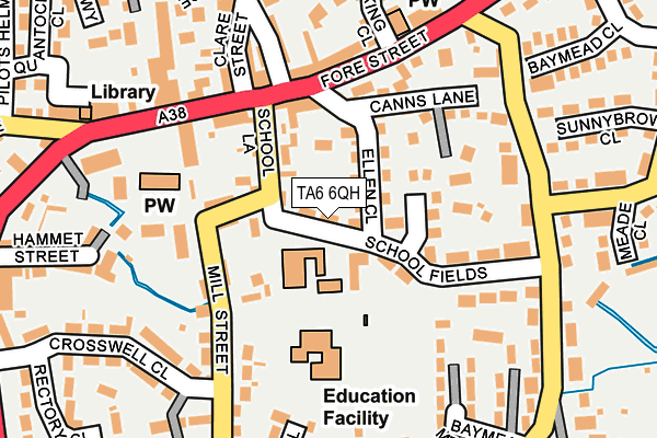 TA6 6QH map - OS OpenMap – Local (Ordnance Survey)