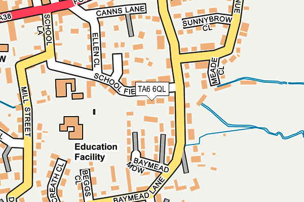 TA6 6QL map - OS OpenMap – Local (Ordnance Survey)