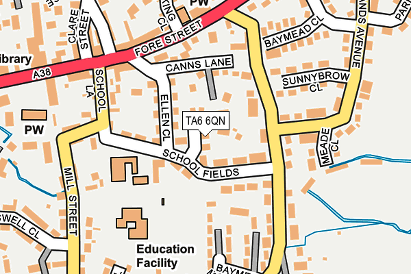 TA6 6QN map - OS OpenMap – Local (Ordnance Survey)