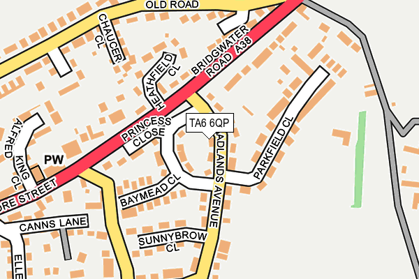 TA6 6QP map - OS OpenMap – Local (Ordnance Survey)