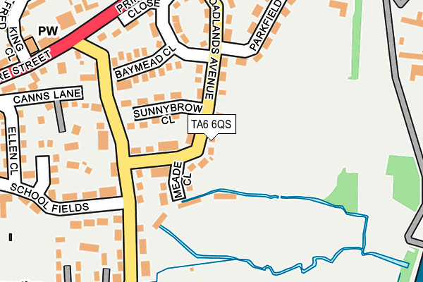 TA6 6QS map - OS OpenMap – Local (Ordnance Survey)