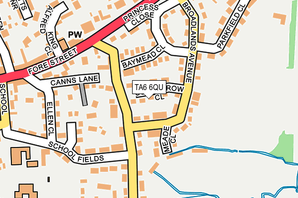 TA6 6QU map - OS OpenMap – Local (Ordnance Survey)