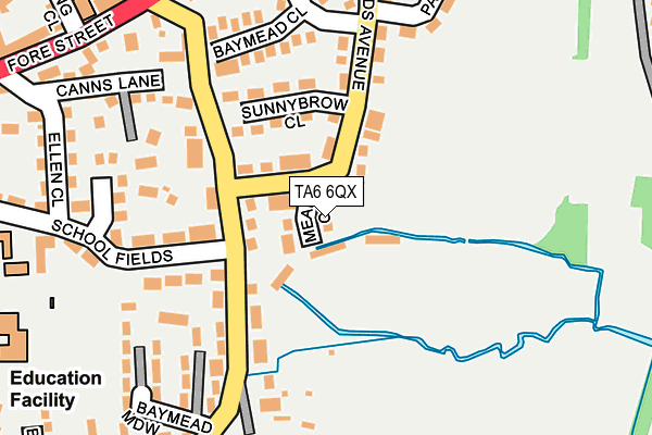 TA6 6QX map - OS OpenMap – Local (Ordnance Survey)