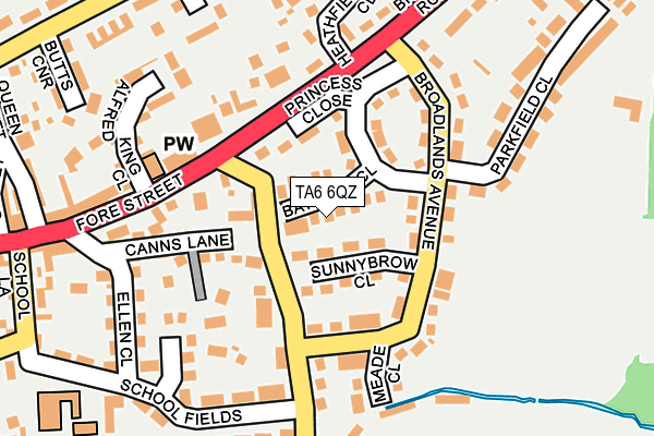 TA6 6QZ map - OS OpenMap – Local (Ordnance Survey)