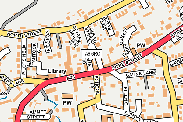 TA6 6RG map - OS OpenMap – Local (Ordnance Survey)