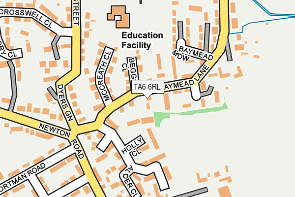 TA6 6RL map - OS OpenMap – Local (Ordnance Survey)