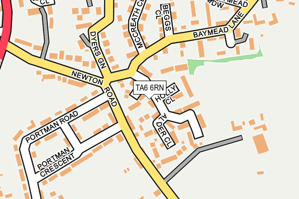 TA6 6RN map - OS OpenMap – Local (Ordnance Survey)