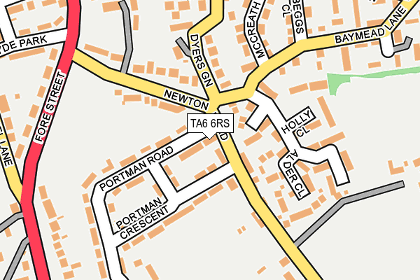 TA6 6RS map - OS OpenMap – Local (Ordnance Survey)