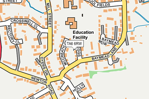 TA6 6RW map - OS OpenMap – Local (Ordnance Survey)