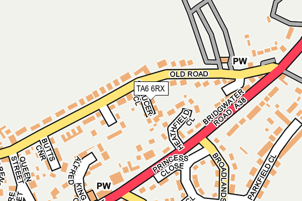 TA6 6RX map - OS OpenMap – Local (Ordnance Survey)