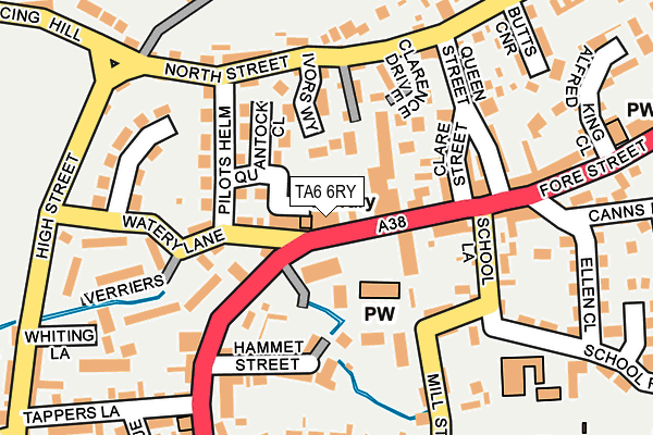 TA6 6RY map - OS OpenMap – Local (Ordnance Survey)