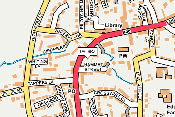 TA6 6RZ map - OS OpenMap – Local (Ordnance Survey)