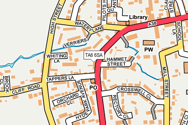TA6 6SA map - OS OpenMap – Local (Ordnance Survey)