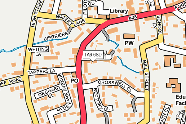 TA6 6SD map - OS OpenMap – Local (Ordnance Survey)