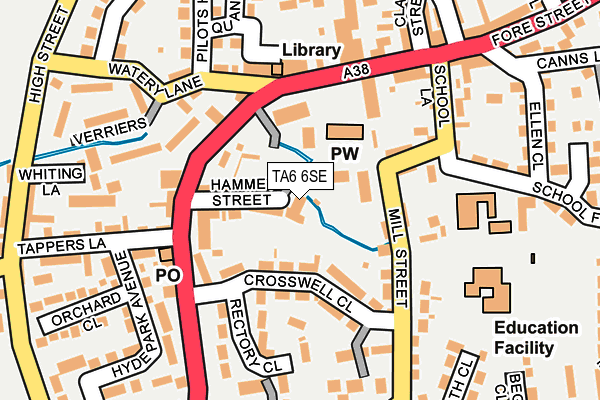 TA6 6SE map - OS OpenMap – Local (Ordnance Survey)