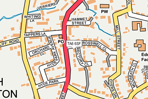 TA6 6SF map - OS OpenMap – Local (Ordnance Survey)