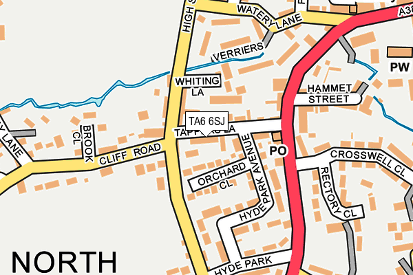TA6 6SJ map - OS OpenMap – Local (Ordnance Survey)