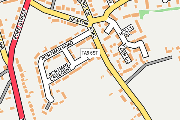 TA6 6ST map - OS OpenMap – Local (Ordnance Survey)