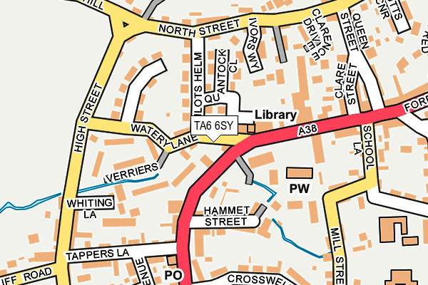 TA6 6SY map - OS OpenMap – Local (Ordnance Survey)