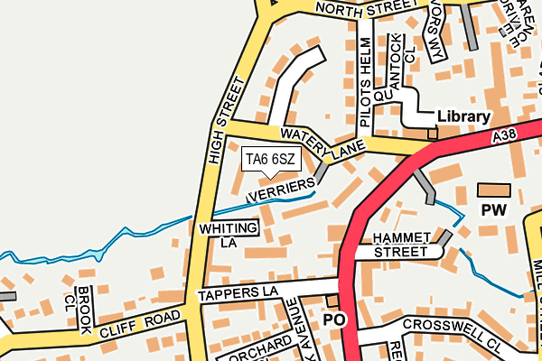 TA6 6SZ map - OS OpenMap – Local (Ordnance Survey)