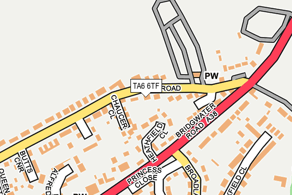 TA6 6TF map - OS OpenMap – Local (Ordnance Survey)