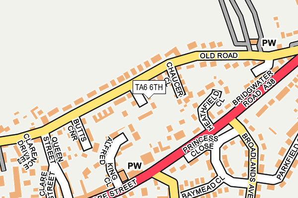 TA6 6TH map - OS OpenMap – Local (Ordnance Survey)