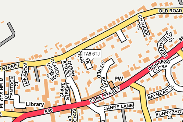 TA6 6TJ map - OS OpenMap – Local (Ordnance Survey)