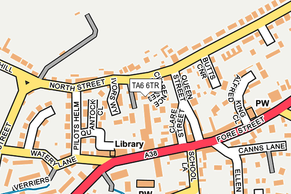 TA6 6TR map - OS OpenMap – Local (Ordnance Survey)