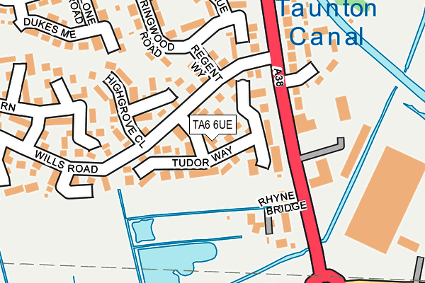 TA6 6UE map - OS OpenMap – Local (Ordnance Survey)