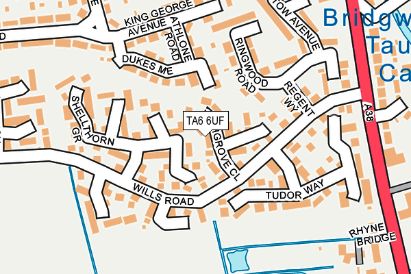 TA6 6UF map - OS OpenMap – Local (Ordnance Survey)