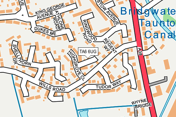 TA6 6UG map - OS OpenMap – Local (Ordnance Survey)