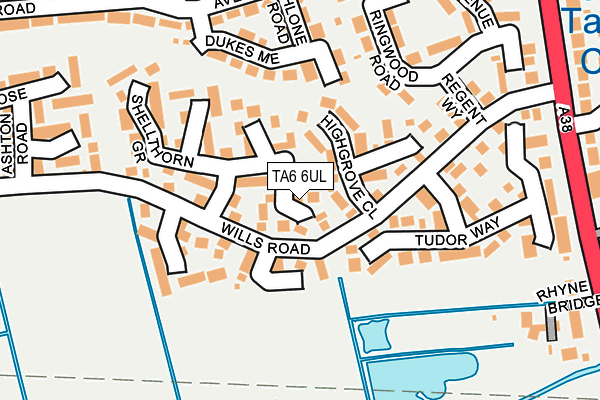TA6 6UL map - OS OpenMap – Local (Ordnance Survey)