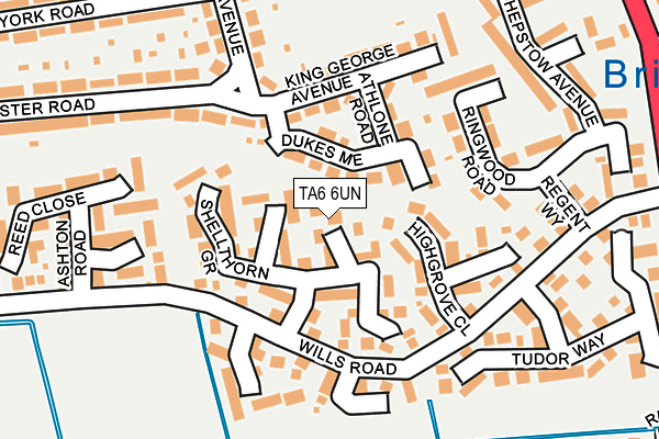 TA6 6UN map - OS OpenMap – Local (Ordnance Survey)