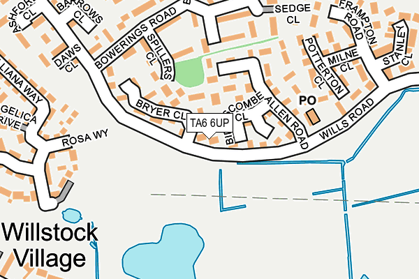 TA6 6UP map - OS OpenMap – Local (Ordnance Survey)