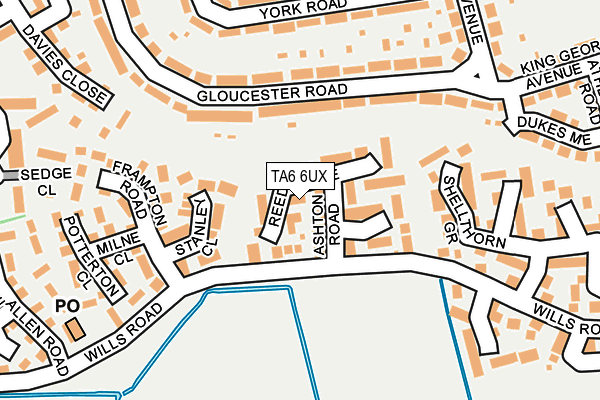 TA6 6UX map - OS OpenMap – Local (Ordnance Survey)