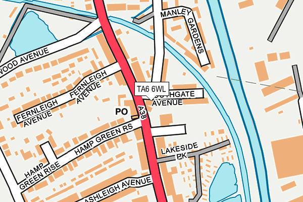 TA6 6WL map - OS OpenMap – Local (Ordnance Survey)