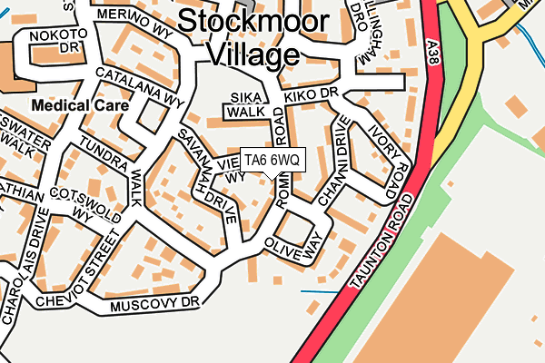 TA6 6WQ map - OS OpenMap – Local (Ordnance Survey)