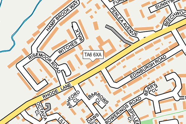 TA6 6XA map - OS OpenMap – Local (Ordnance Survey)