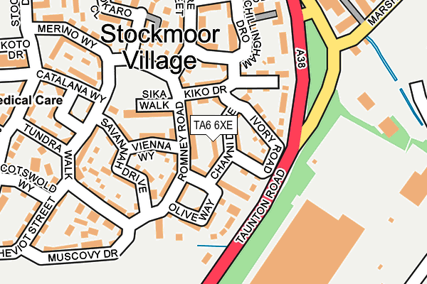 TA6 6XE map - OS OpenMap – Local (Ordnance Survey)