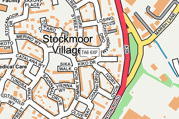 TA6 6XF map - OS OpenMap – Local (Ordnance Survey)