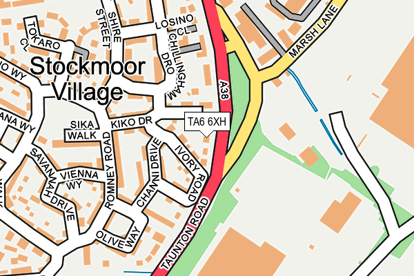 TA6 6XH map - OS OpenMap – Local (Ordnance Survey)