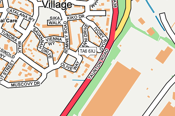 TA6 6XJ map - OS OpenMap – Local (Ordnance Survey)