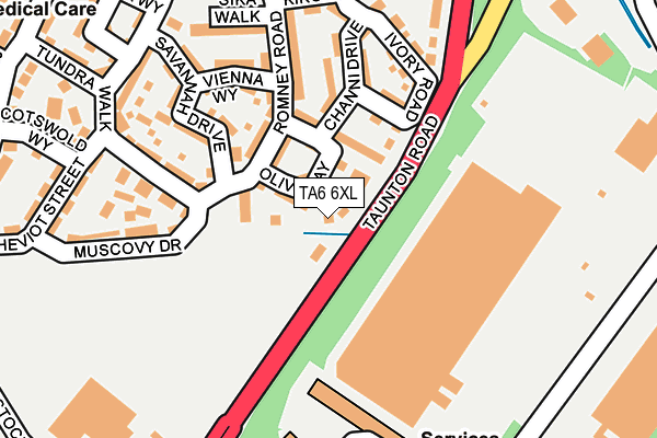 TA6 6XL map - OS OpenMap – Local (Ordnance Survey)