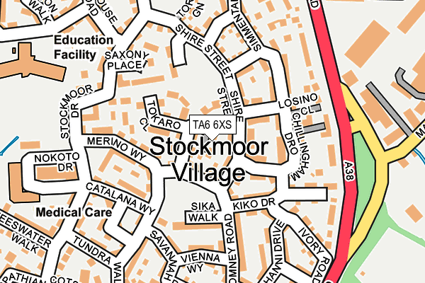 TA6 6XS map - OS OpenMap – Local (Ordnance Survey)