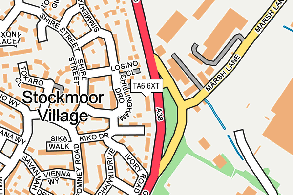 TA6 6XT map - OS OpenMap – Local (Ordnance Survey)