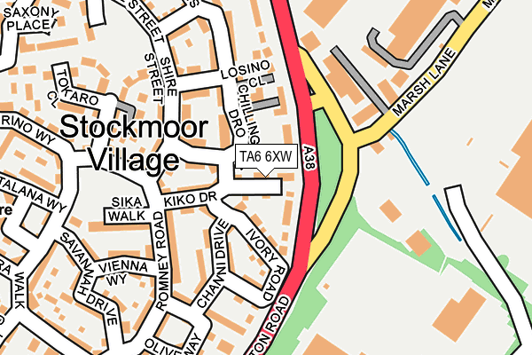 TA6 6XW map - OS OpenMap – Local (Ordnance Survey)